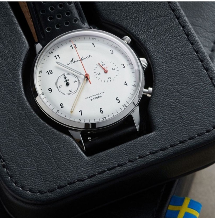 Akerfalk Akerfalk | Chronograph | 12H/24H White Black