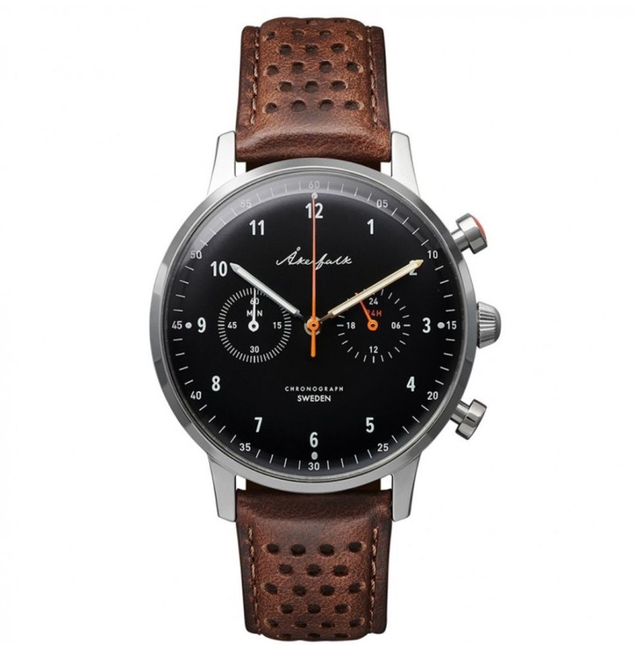 Akerfalk Akerfalk | Chronograph | 12H/24H Black Brown