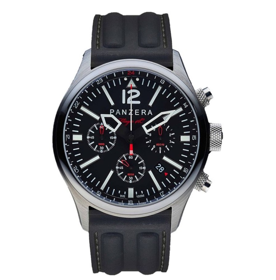 Panzera Panzera | Flieger 46 Chronograph Steel Black