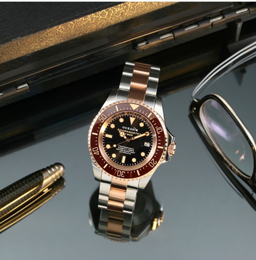 Oceanx OceanX | Sharkmaster 1000 Rosegold Brown