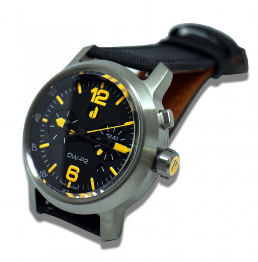 Duzu Watches Duzu Watches | Dw-P2 Pilot Watch (Dark Orange Lume)