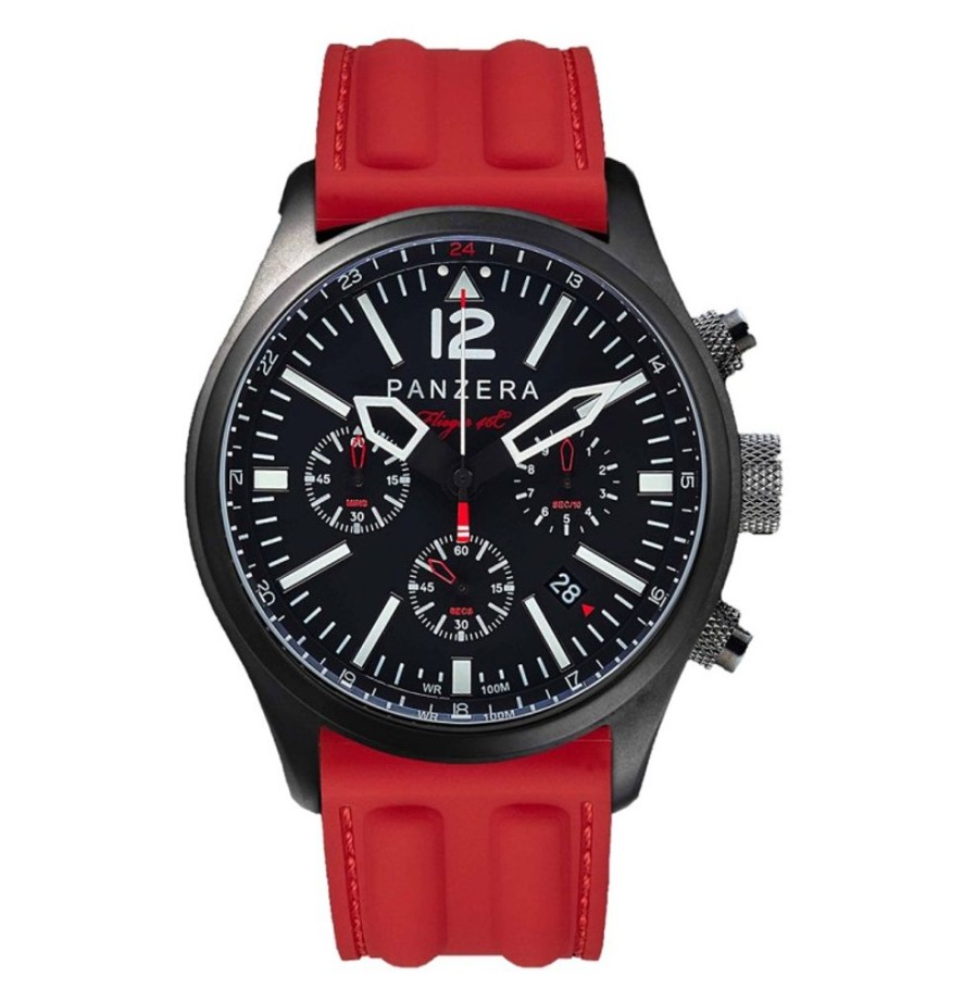 Panzera Panzera | Flieger 46 Chronograph Black Red