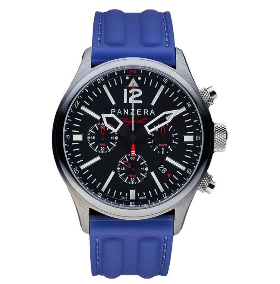 Panzera Panzera | Flieger 46 Chronograph Steel Blue