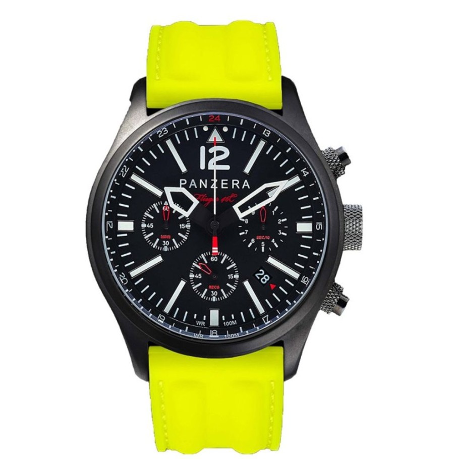 Panzera Panzera | Flieger 46 Chronograph Black Yellow