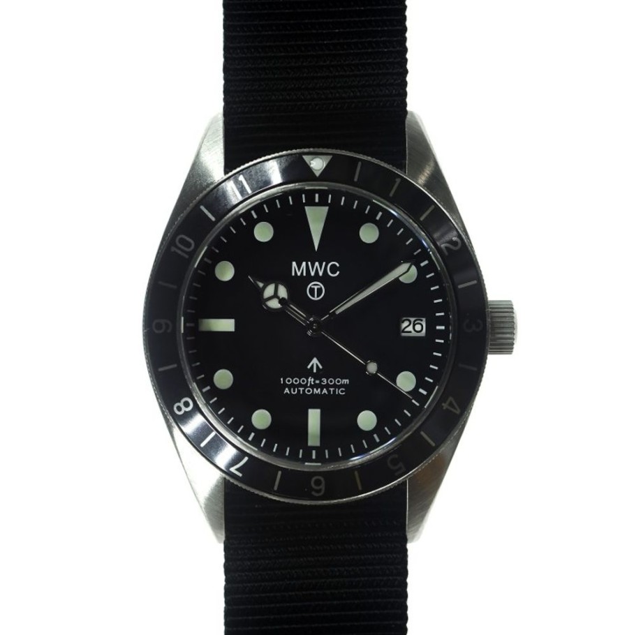 Mwc MWC | Classic 1960S Pattern Grey Automatic Dual Time Zone Divers