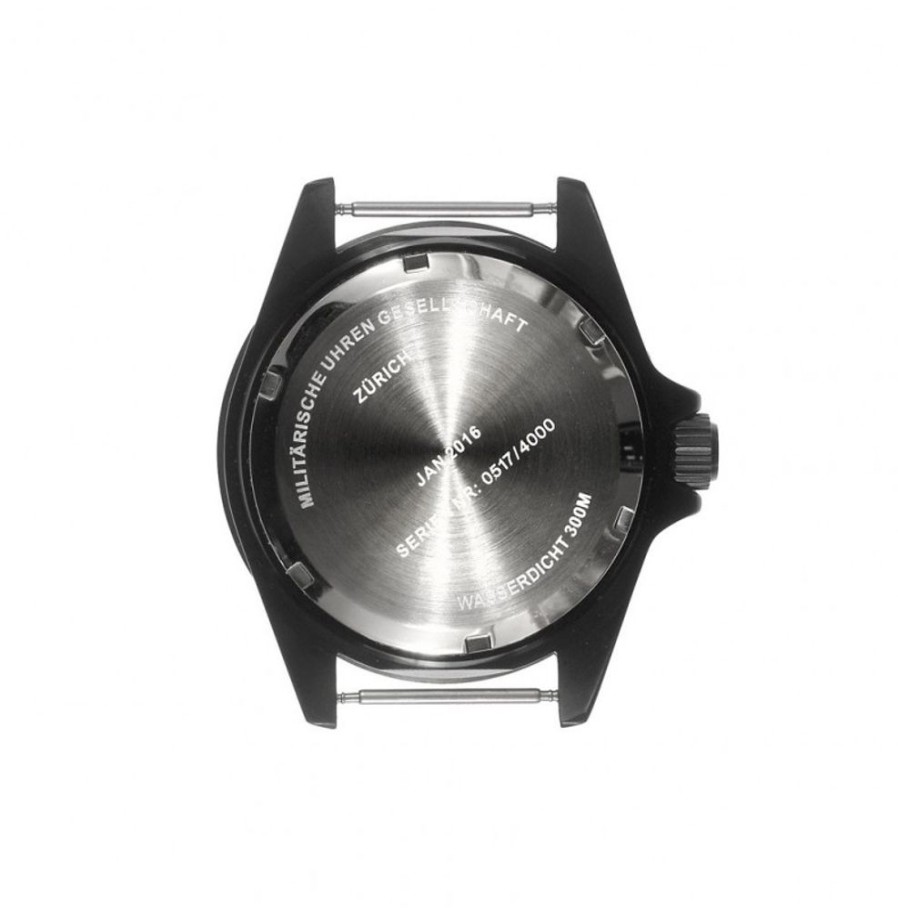 Mwc MWC | Gmt Dual Timezone Military Watch In Black Pvd (Bracelet)