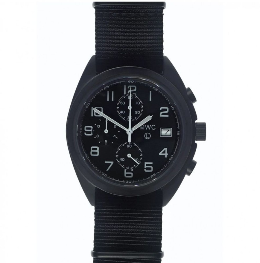 Mwc MWC | Hybrid Mechanical Quartz Black Pilot Ii Chronograph