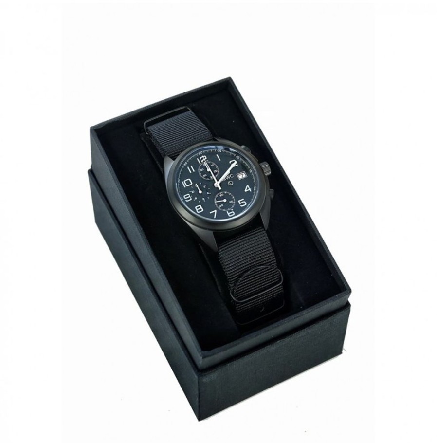 Mwc MWC | Hybrid Mechanical Quartz Black Pilot Ii Chronograph