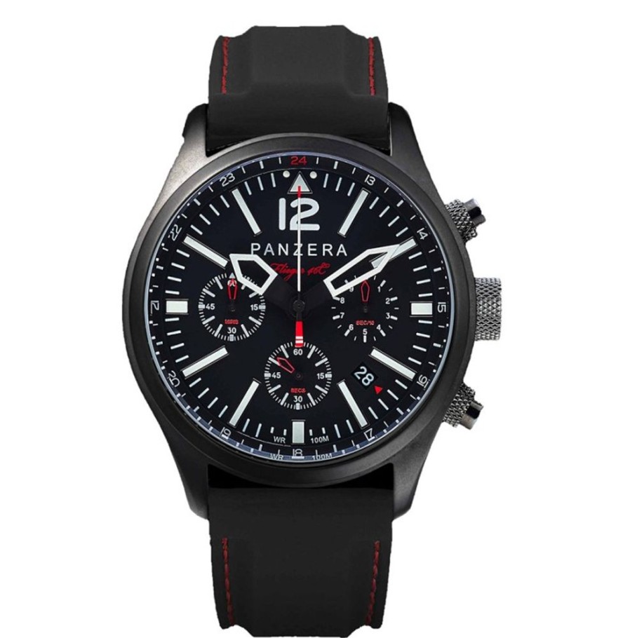 Panzera Panzera | Flieger 46 Chronograph Black Red